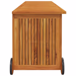 vidaXL Garden Storage Box with Wheels 150x50x58 cm Solid Wood Acacia Chest - Additional view 4