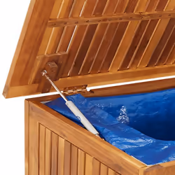 vidaXL Garden Storage Box with Wheels 150x50x58 cm Solid Wood Acacia Chest - Additional view 6