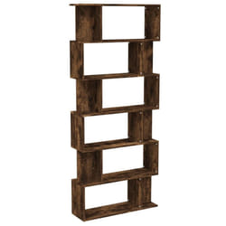 vidaXL Book Cabinet/Room Divider Engineered Wood Book Stand Multi Colours - smoked oak
