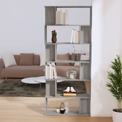 vidaXL Book Cabinet/Room Divider Engineered Wood Book Stand Multi Colours - grey sonoma
