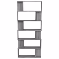 vidaXL Book Cabinet/Room Divider Engineered Wood Book Stand Multi Colours - grey sonoma - Additional view 4