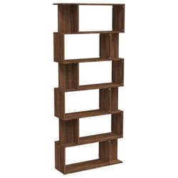 vidaXL Book Cabinet/Room Divider Engineered Wood Book Stand Multi Colours - brown oak