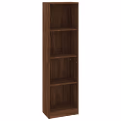 vidaXL Bookshelf Standing Shelf Storage Rack Book Cabinet Engineered Wood - brown oak, 40 x 24 x 143 cm