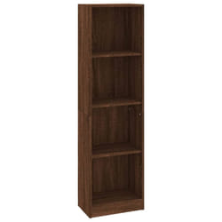 vidaXL Bookshelf Standing Shelf Storage Rack Book Cabinet Engineered Wood - brown oak, 40 x 24 x 143 cm