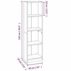 vidaXL Bookshelf Standing Shelf Storage Rack Book Cabinet Engineered Wood - brown oak, 40 x 24 x 143 cm