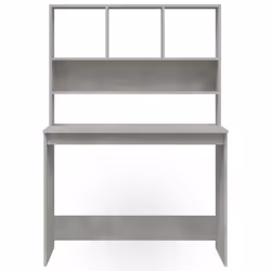 vidaXL Desk with Shelves Standing Desk Study Writing Table Engineered Wood - concrete grey - Additional view 4