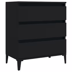 vidaXL Sideboard Side Cabinet Organiser Cupboard Highboard Engineered Wood - black
