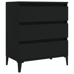 vidaXL Sideboard Side Cabinet Organiser Cupboard Highboard Engineered Wood - black