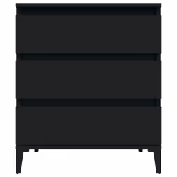 vidaXL Sideboard Side Cabinet Organiser Cupboard Highboard Engineered Wood - black - Additional view 4
