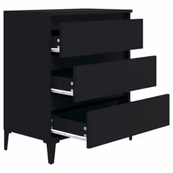 vidaXL Sideboard Side Cabinet Organiser Cupboard Highboard Engineered Wood - black - Additional view 6