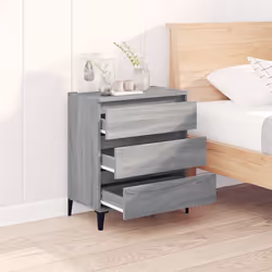 vidaXL Sideboard Side Cabinet Organiser Cupboard Highboard Engineered Wood - grey sonoma