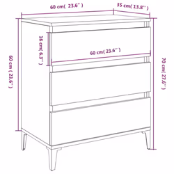 vidaXL Sideboard Side Cabinet Organiser Cupboard Highboard Engineered Wood - grey sonoma