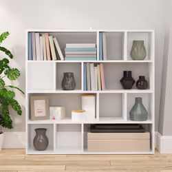 vidaXL Book Cabinet/Room Divider Bookshelf Storage Rack Bookcase Multi Colours - white