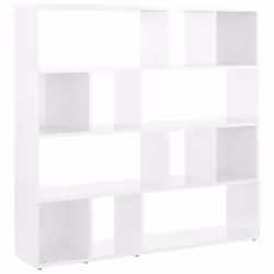 vidaXL Book Cabinet/Room Divider Bookshelf Storage Rack Bookcase Multi Colours - high gloss white