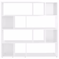 vidaXL Book Cabinet/Room Divider Bookshelf Storage Rack Bookcase Multi Colours - high gloss white - Additional view 4