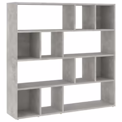 vidaXL Book Cabinet/Room Divider Bookshelf Storage Rack Bookcase Multi Colours - concrete grey
