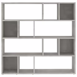 vidaXL Book Cabinet/Room Divider Bookshelf Storage Rack Bookcase Multi Colours - concrete grey - Additional view 4