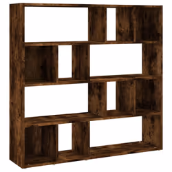 vidaXL Book Cabinet/Room Divider Bookshelf Storage Rack Bookcase Multi Colours - smoked oak