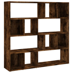 vidaXL Book Cabinet/Room Divider Bookshelf Storage Rack Bookcase Multi Colours - smoked oak