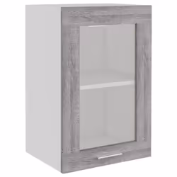 vidaXL Kitchen Cabinet Home Storage Shelf Organiser Cupboard Engineered Wood - grey sonoma, hanging glass cabinet 40 cm