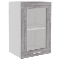 vidaXL Kitchen Cabinet Home Storage Shelf Organiser Cupboard Engineered Wood - grey sonoma, hanging glass cabinet 40 cm