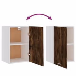 vidaXL Kitchen Cabinet Home Storage Shelf Organiser Cupboard Engineered Wood - smoked oak, hanging cabinet 40 cm - Additional view 7