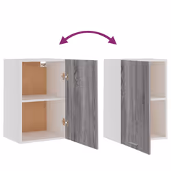 vidaXL Kitchen Cabinet Home Storage Shelf Organiser Cupboard Engineered Wood - grey sonoma, hanging cabinet 40 cm - Additional view 7