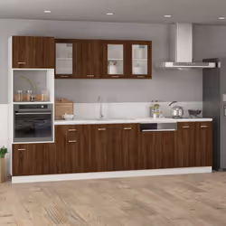 vidaXL Kitchen Cabinet Home Storage Shelf Organiser Cupboard Engineered Wood - brown oak, hanging cabinet 40 cm