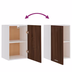 vidaXL Kitchen Cabinet Home Storage Shelf Organiser Cupboard Engineered Wood - brown oak, hanging cabinet 40 cm - Additional view 7