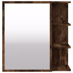 vidaXL Bathroom Mirror Cabinet Storage Cupboard Side Cabinet Engineered Wood - smoked oak - Additional view 5