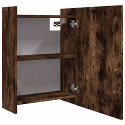 vidaXL Bathroom Mirror Cabinet Storage Cupboard Side Cabinet Engineered Wood - smoked oak - Additional view 6
