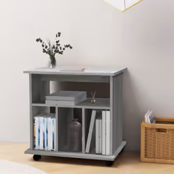 vidaXL Rolling Cabinet Office Side Table Hall Drawer Cabinet Engineered Wood - grey sonoma