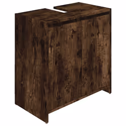 vidaXL Bathroom Cabinet Smoked Oak Engineered Wood Cupboard Storage Cabinet - Additional view 7