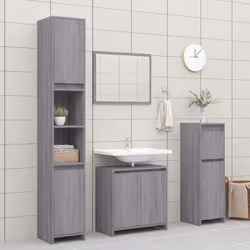 vidaXL Bathroom Cabinet Engineered Wood Organiser Storage Shelf Multi Colours - grey sonoma - Additional view 2