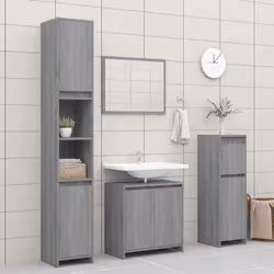 vidaXL Bathroom Cabinet Engineered Wood Organiser Storage Shelf Multi Colours - grey sonoma - Additional view 4