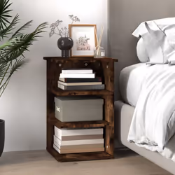 vidaXL Side Cabinet Engineered Wood Home Storage Cabinet Unit Multi Colours - smoked oak - Additional view 2