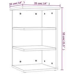 vidaXL Side Cabinet Engineered Wood Home Storage Cabinet Unit Multi Colours - smoked oak - Additional view 7