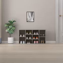 vidaXL Shoe Bench Engineered Wood Shoe Cabinet Organiser Shelf Multi Colours - grey sonoma - Additional view 2
