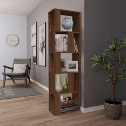 vidaXL Book Cabinet/Room Divider Book Stand Bookcase Shelf Engineered Wood - brown oak