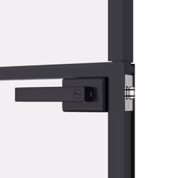 vidaXL Interior Door Inner Internal Door Panel Tempered Glass and Aluminium - black, 93 x 201.5 cm/4x2 grids - Additional view 7