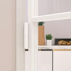 vidaXL Interior Door Inner Internal Door Panel Tempered Glass and Aluminium - white, 93 x 201.5 cm/3 horizontal bars - Additional view 2