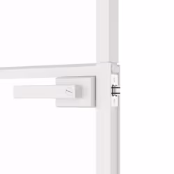 vidaXL Interior Door Inner Internal Door Panel Tempered Glass and Aluminium - white, 93 x 201.5 cm/3 horizontal bars - Additional view 7