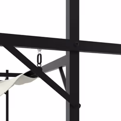 vidaXL Pergola with Retractable Roof Outdoor Canopy Shade Garden Gazebo Tent - cream, 295 x 292 x 230 cm - Additional view 4