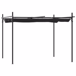 vidaXL Pergola with Retractable Roof Outdoor Canopy Shade Garden Gazebo Tent - anthracite, 295 x 292 x 230 cm