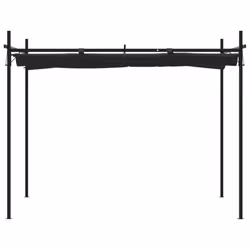 vidaXL Pergola with Retractable Roof Outdoor Canopy Shade Garden Gazebo Tent - anthracite, 295 x 292 x 230 cm