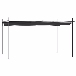 vidaXL Pergola with Retractable Roof Outdoor Canopy Shade Garden Gazebo Tent - anthracite, 395 x 292 x 230 cm