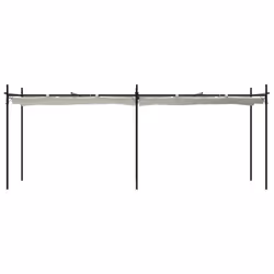 vidaXL Pergola with Retractable Roof Outdoor Canopy Shade Garden Gazebo Tent - cream, 589 x 292 x 230 cm