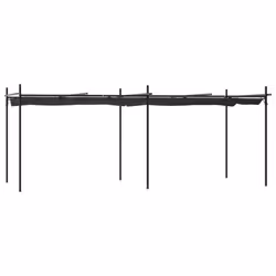 vidaXL Pergola with Retractable Roof Outdoor Canopy Shade Garden Gazebo Tent - anthracite, 589 x 292 x 230 cm