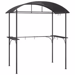 vidaXL BBQ Gazebo with Side Shelves Anthracite 220x115x230cm Steel BBQ Shelter
