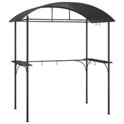 vidaXL BBQ Gazebo with Side Shelves Anthracite 220x115x230cm Steel BBQ Shelter